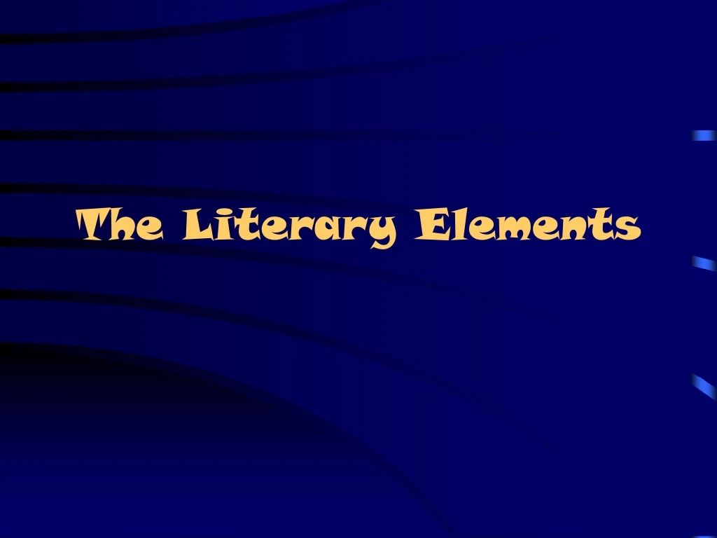 the literary elements