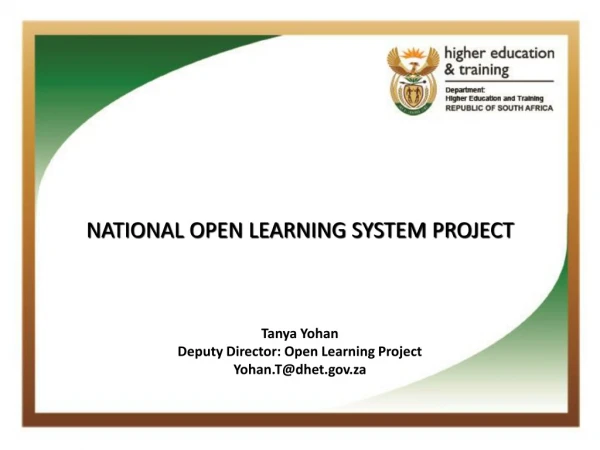 NATIONAL OPEN LEARNING SYSTEM PROJECT