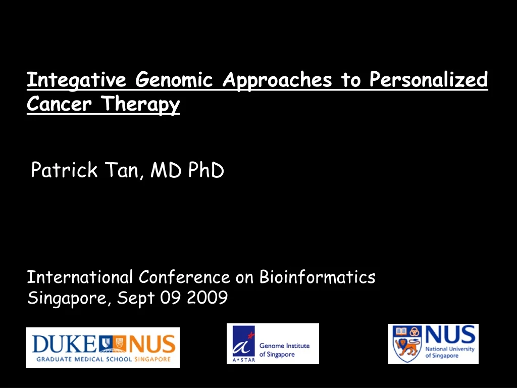 integative genomic approaches to personalized