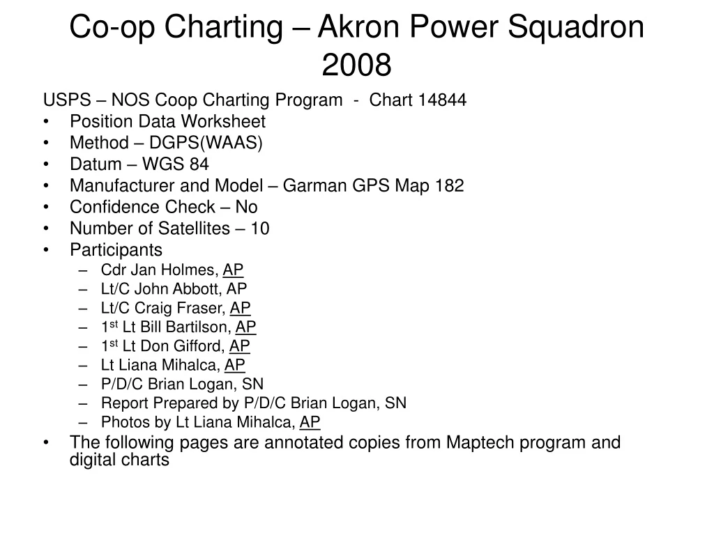 co op charting akron power squadron 2008