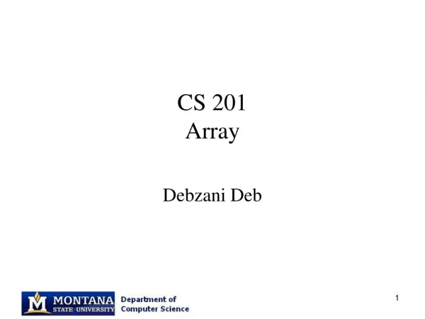 CS 201 Array