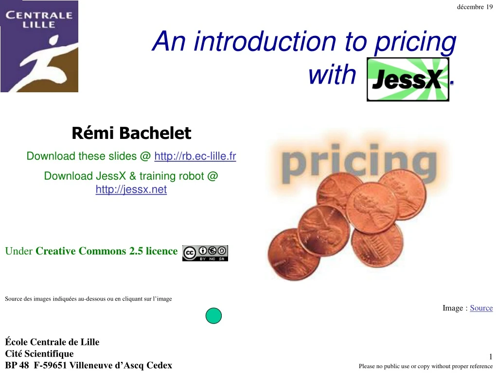 an introduction to pricing with