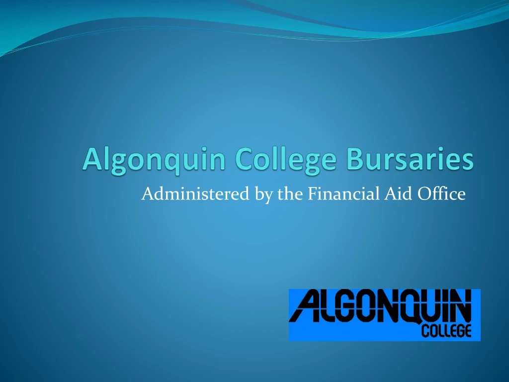 algonquin college bursaries