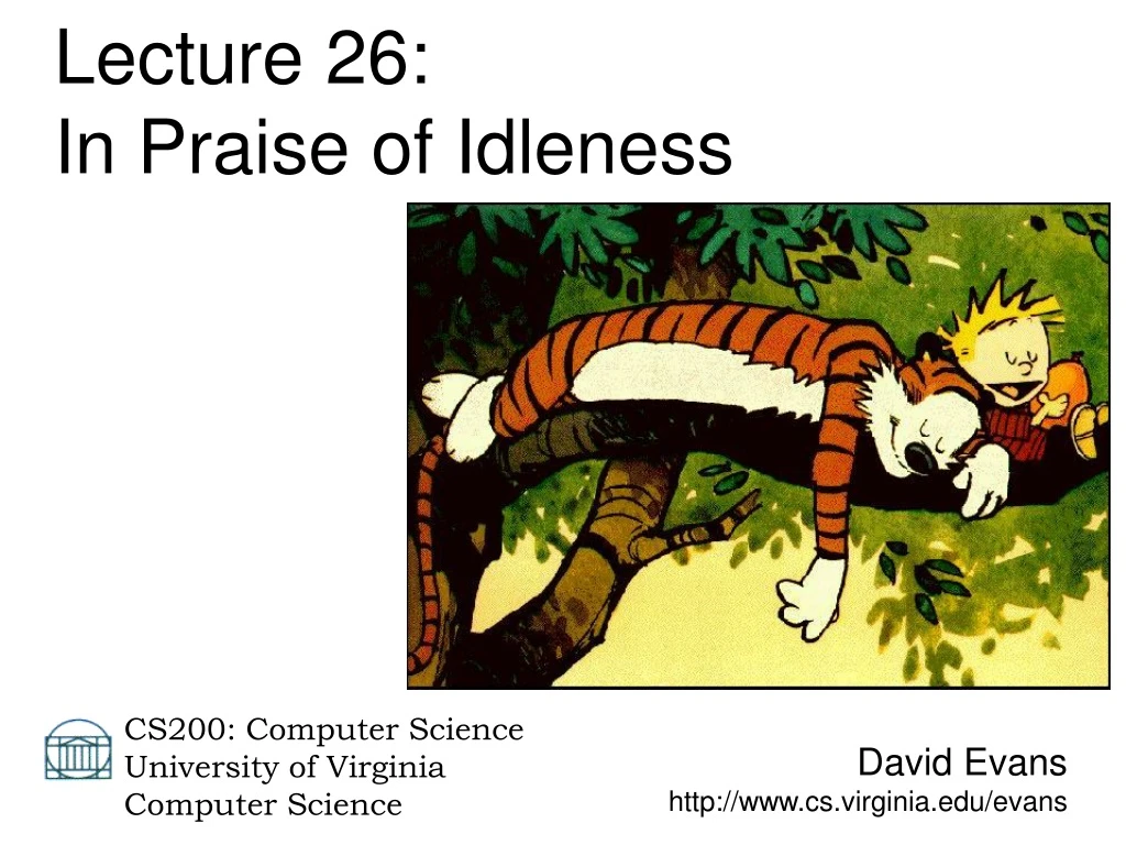 david evans http www cs virginia edu evans