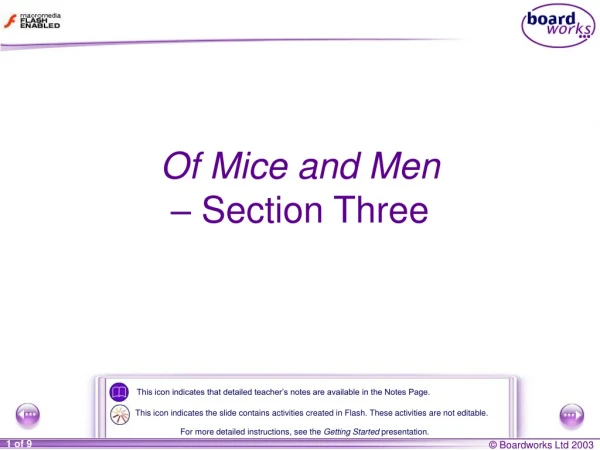 Of Mice and Men  –  Section Three