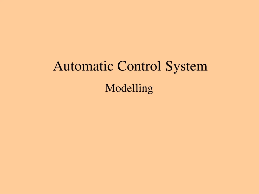 automatic control system