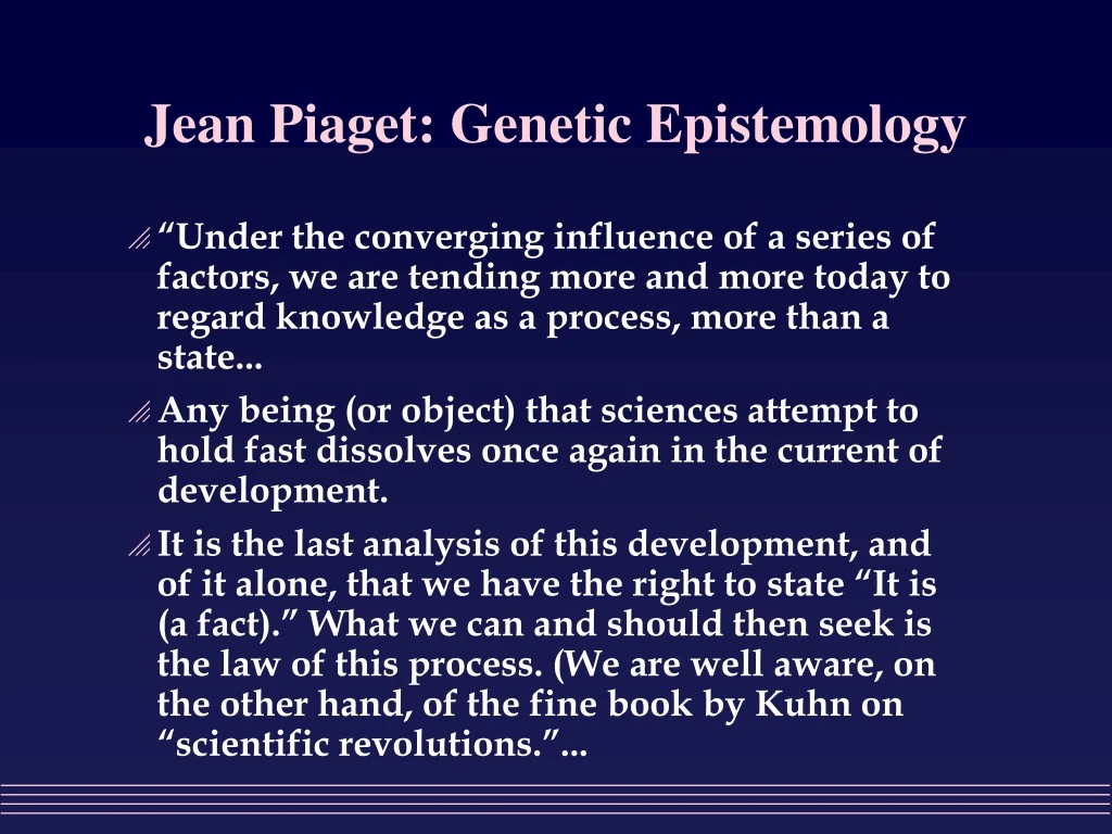 jean piaget genetic epistemology