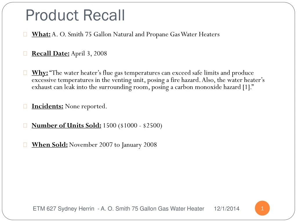 product recall