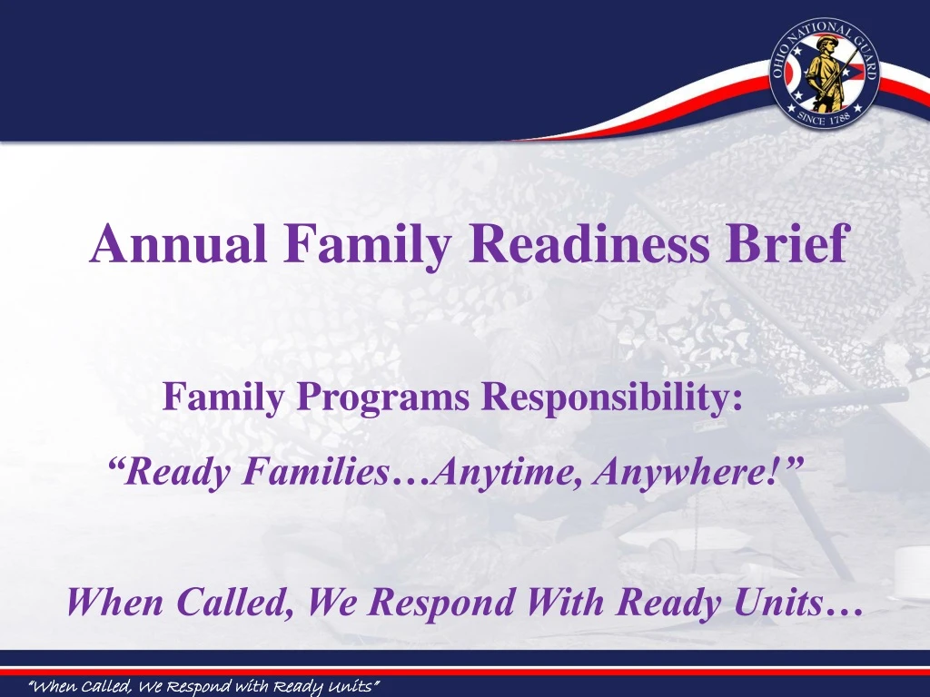 annual family readiness brief