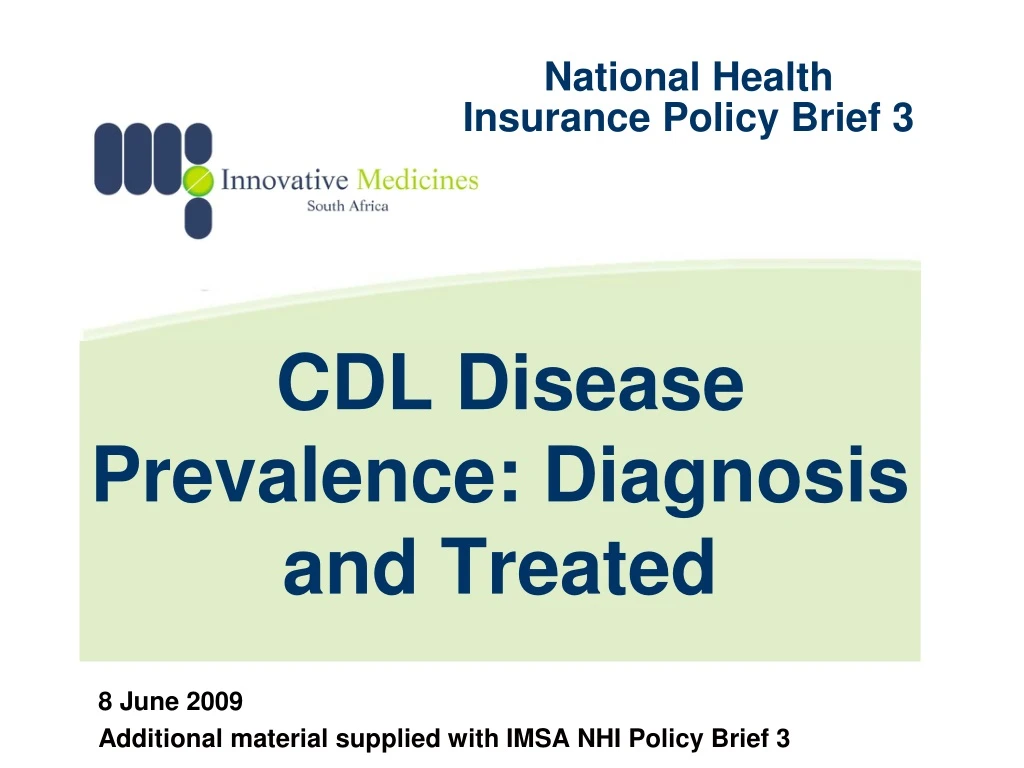 cdl disease prevalence diagnosis and treated