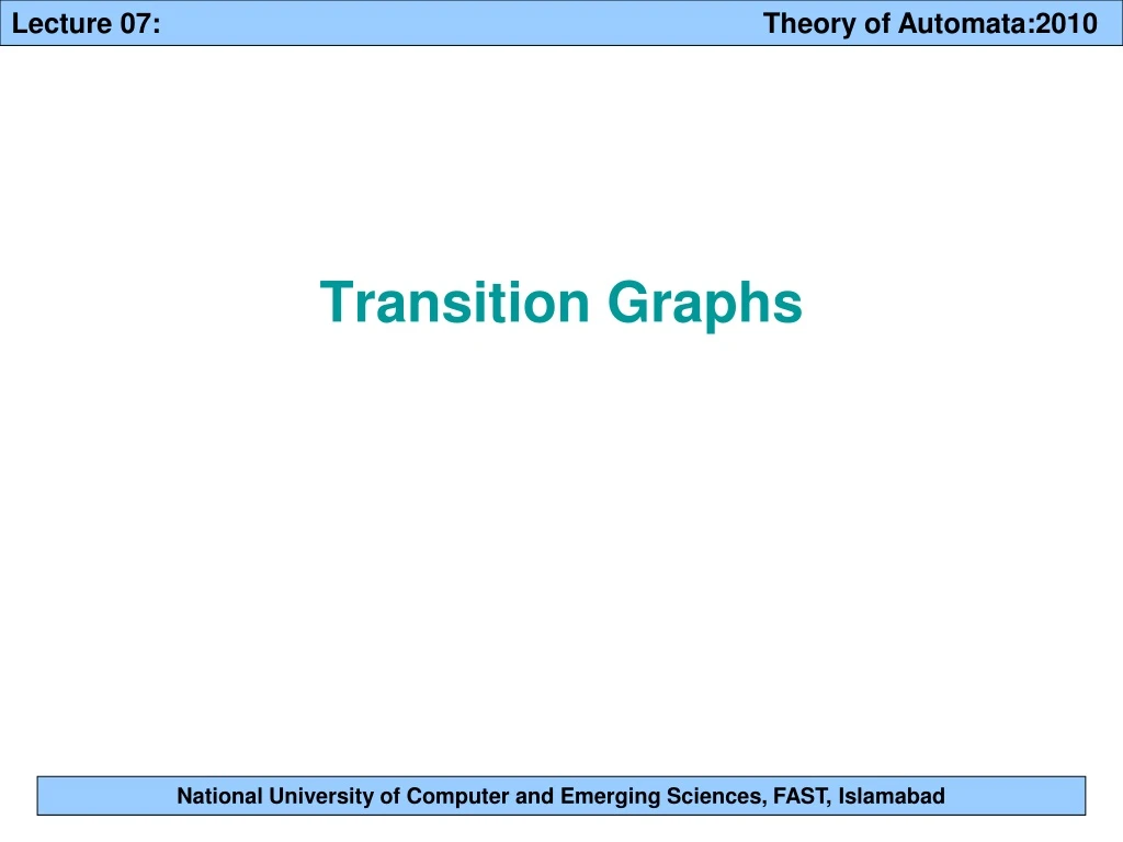 transition graphs