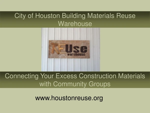 City of Houston Building Materials Reuse Warehouse