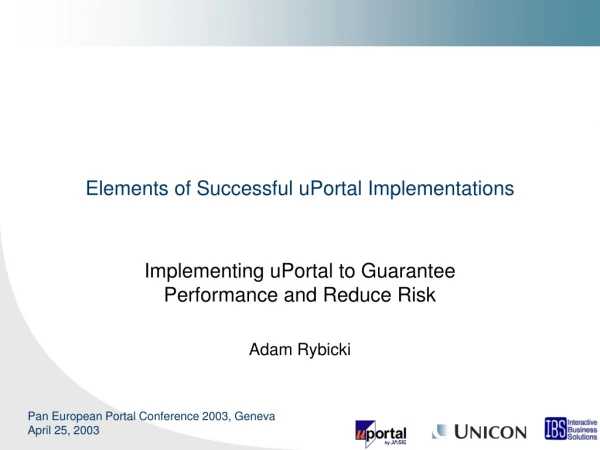 Elements of Successful uPortal Implementations
