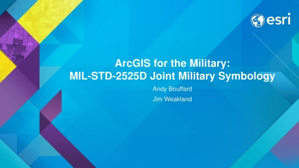 ArcGIS for the Military:  MIL-STD-2525D Joint Military Symbology