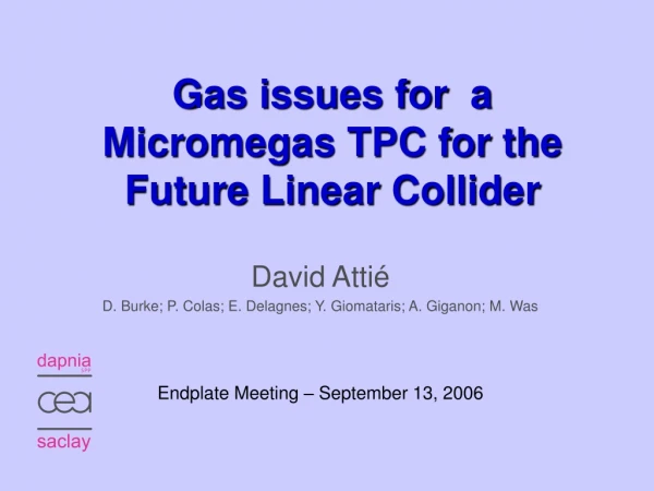 Gas issues for  a Micromegas TPC for the Future Linear Collider