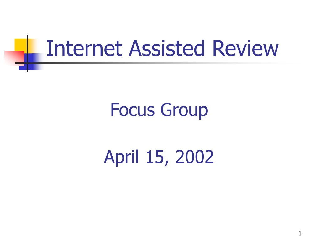 internet assisted review