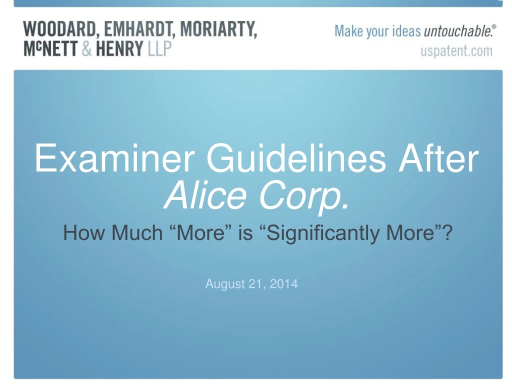 examiner guidelines after alice corp