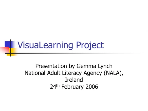 VisuaLearning Project