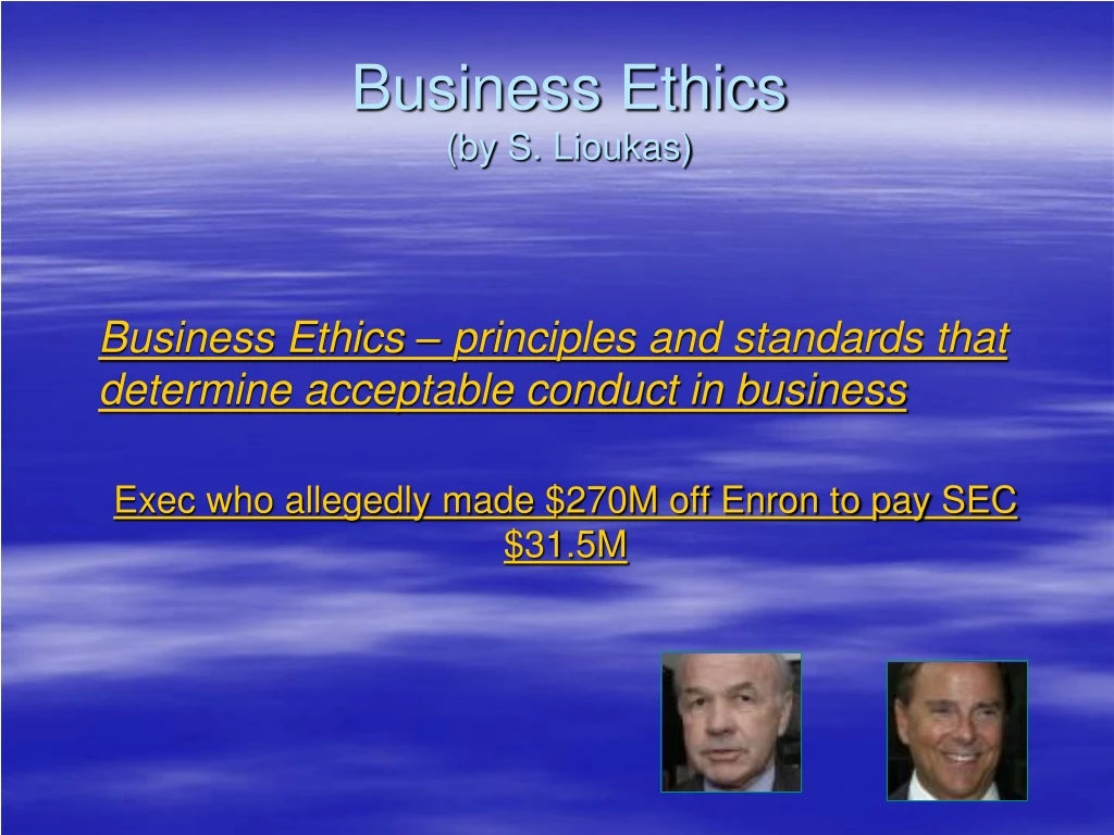 business ethics by s lioukas