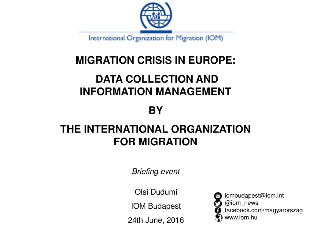 migration crisis in europe data collection