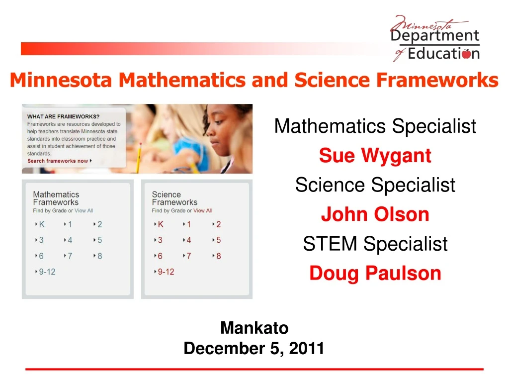 minnesota mathematics and science frameworks