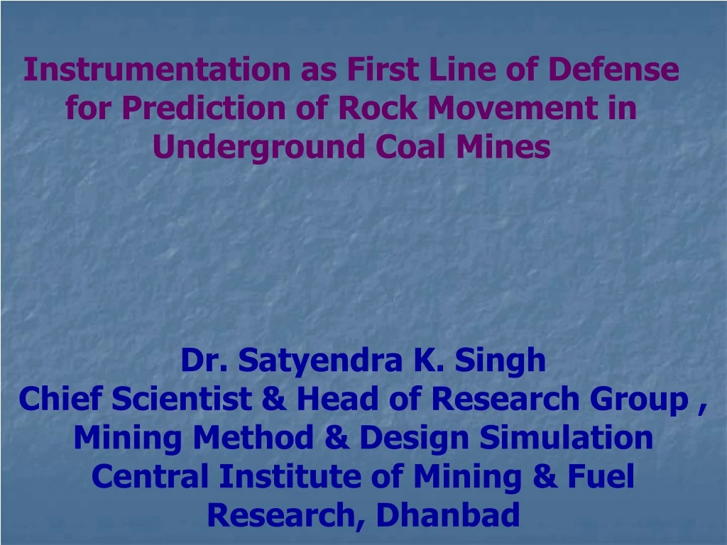 instrumentation as first line of defense