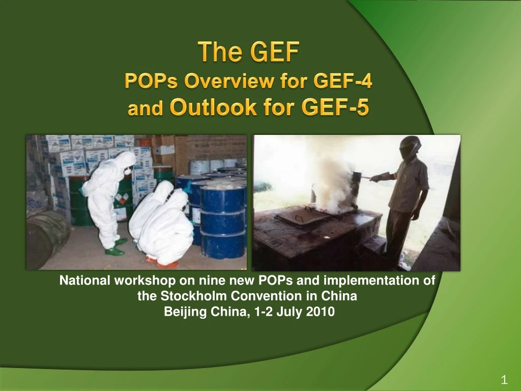 the gef pops overview for gef 4 and outlook for gef 5