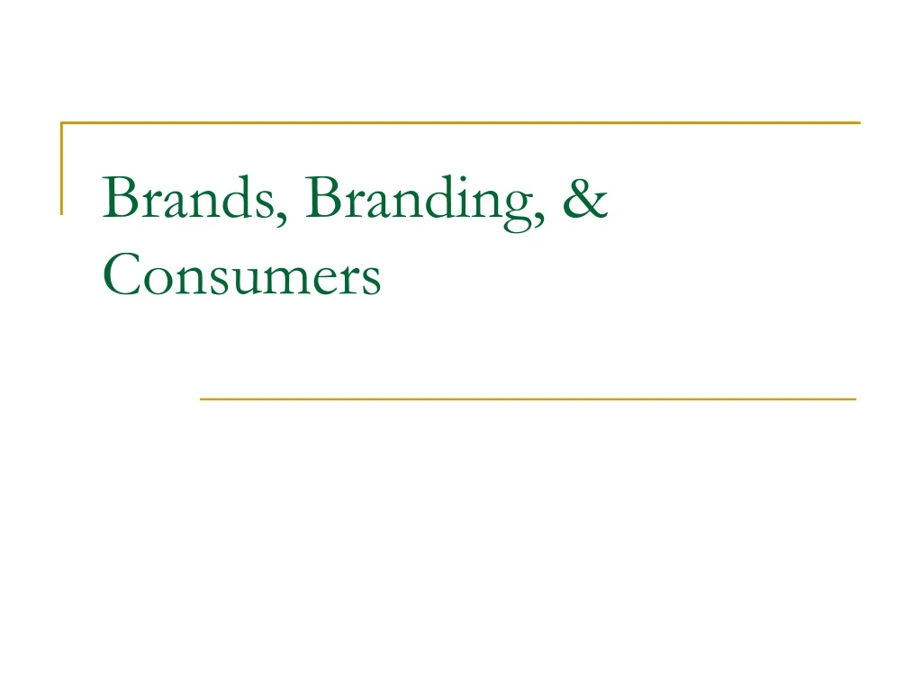 brands branding consumers