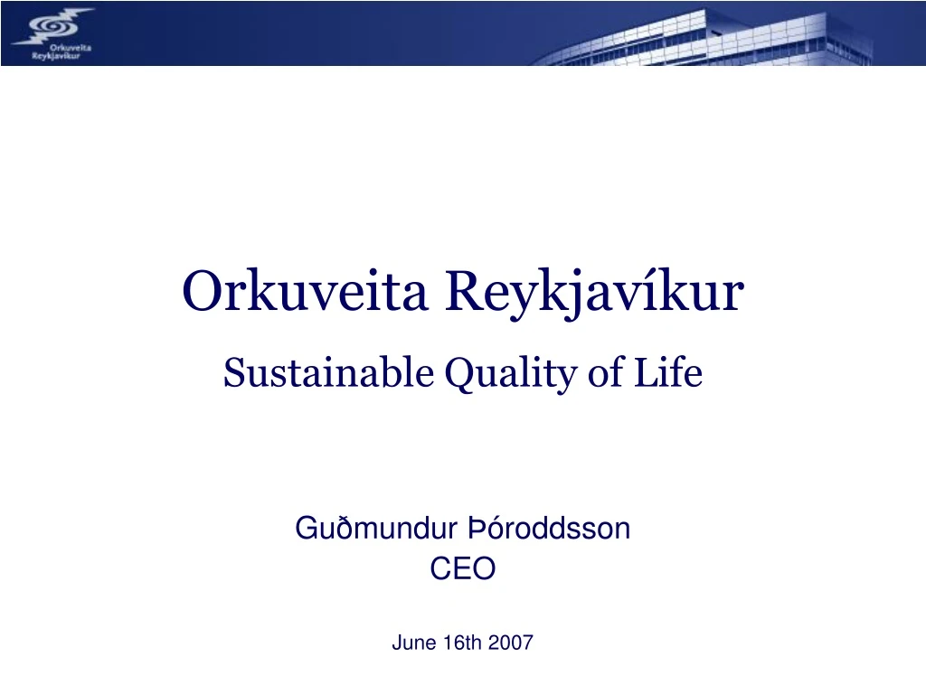 orkuveita reykjav kur