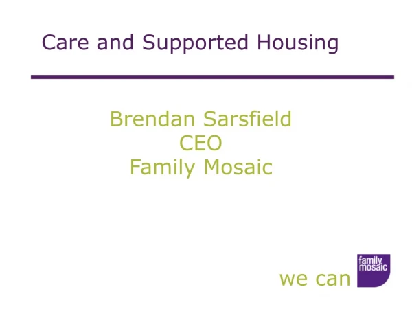 Brendan Sarsfield CEO Family Mosaic