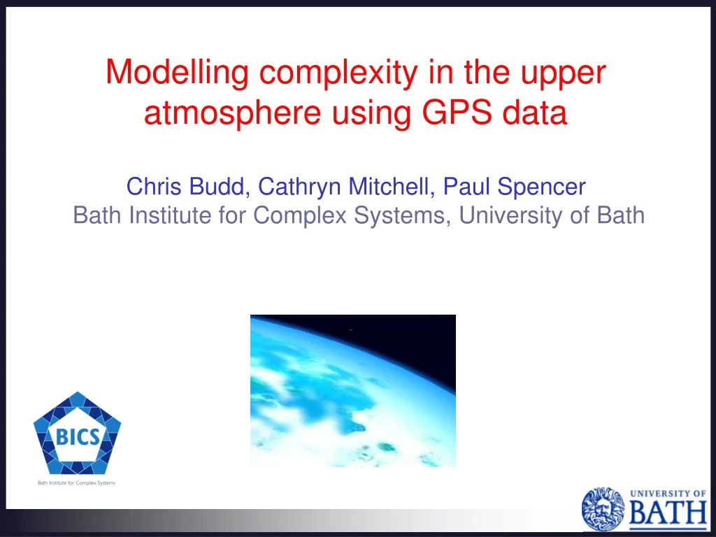 modelling complexity in the upper atmosphere