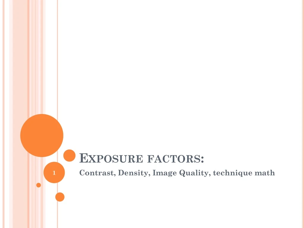 exposure factors