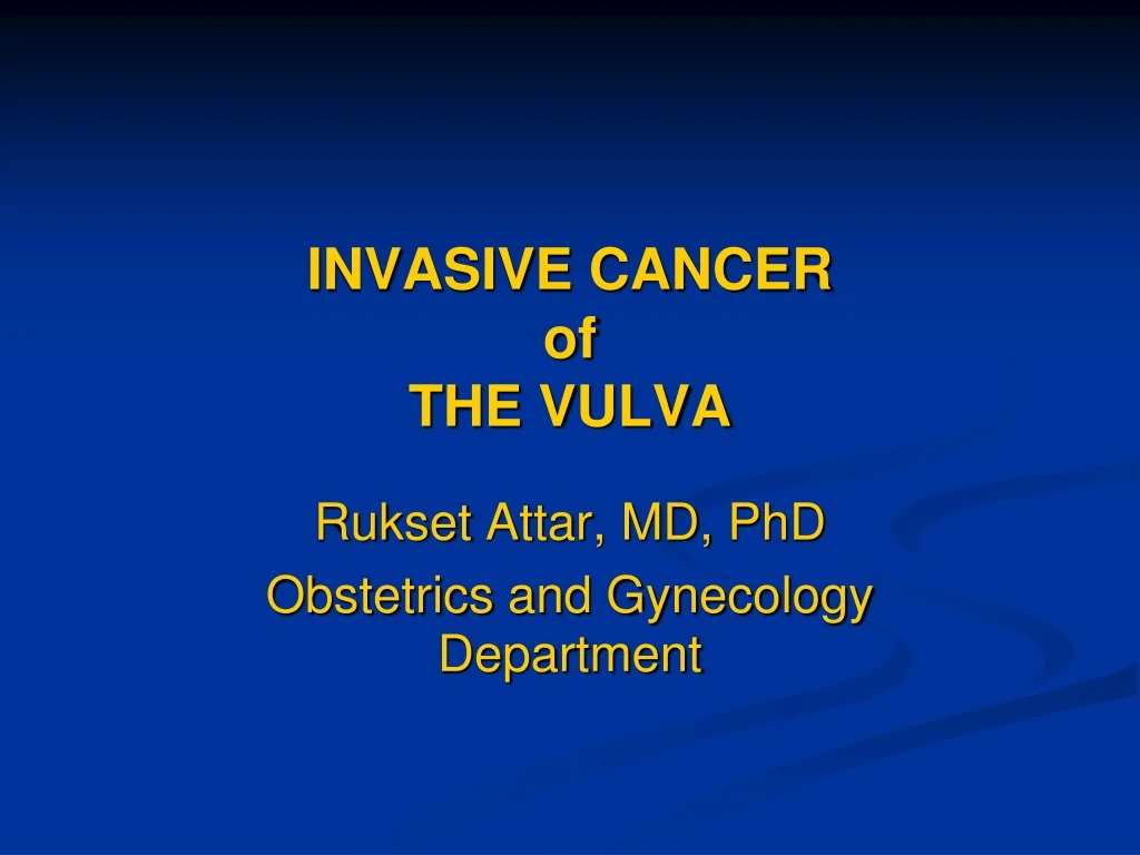 invasive cancer of the vulva