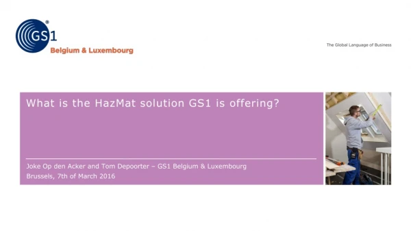 What  is the  HazMat  solution GS1 is  offering ?