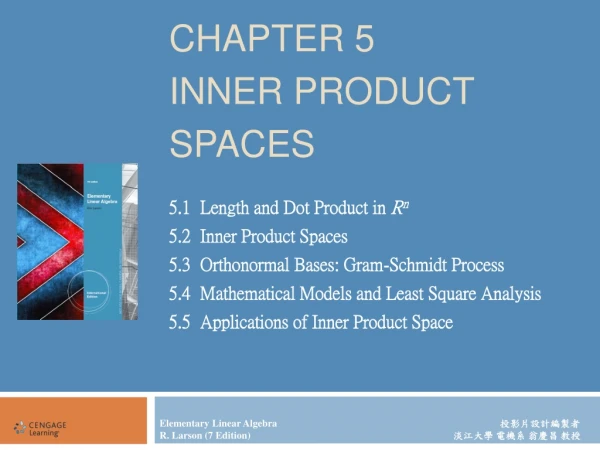 CHAPTER 5 INNER PRODUCT SPACES