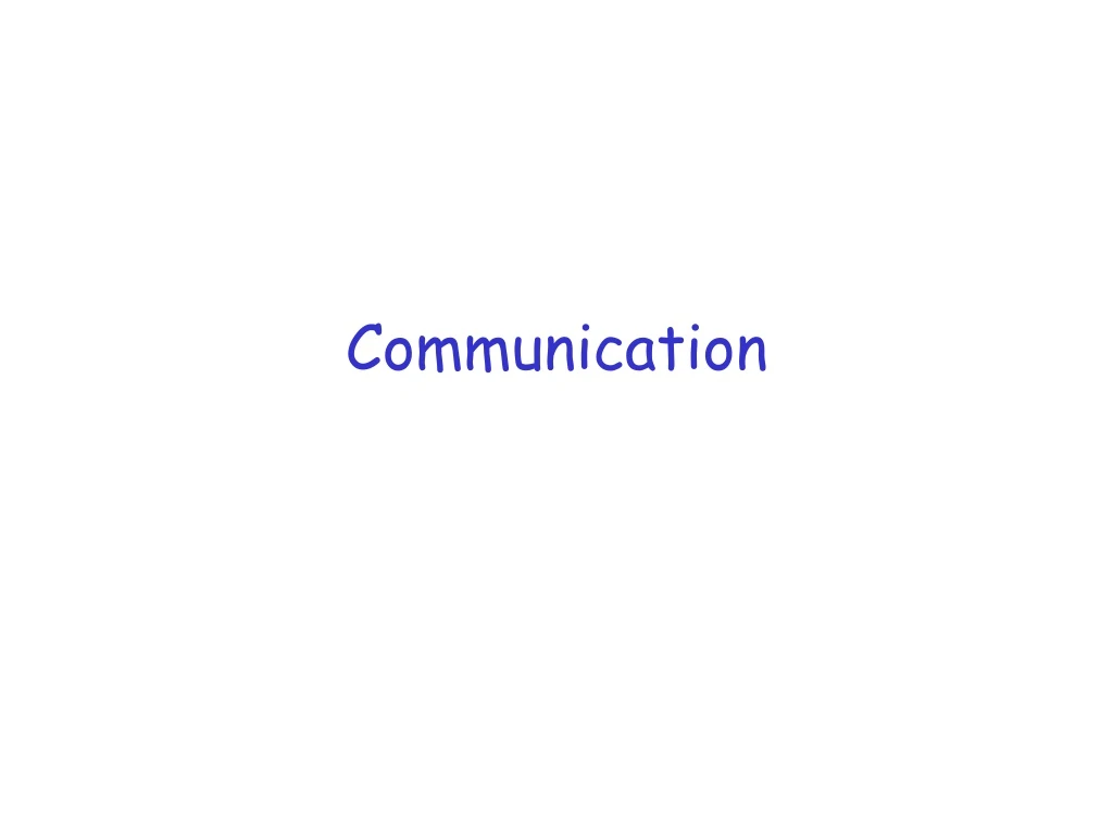 communication