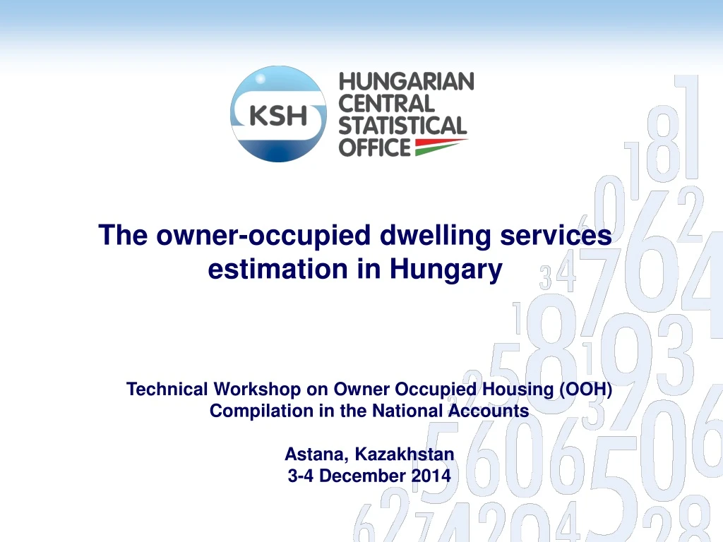 the owner occupied dwelling services estimation in hungary