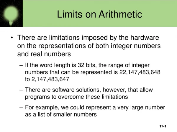 Limits on Arithmetic
