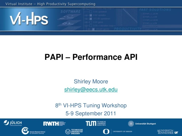 PAPI – Performance API