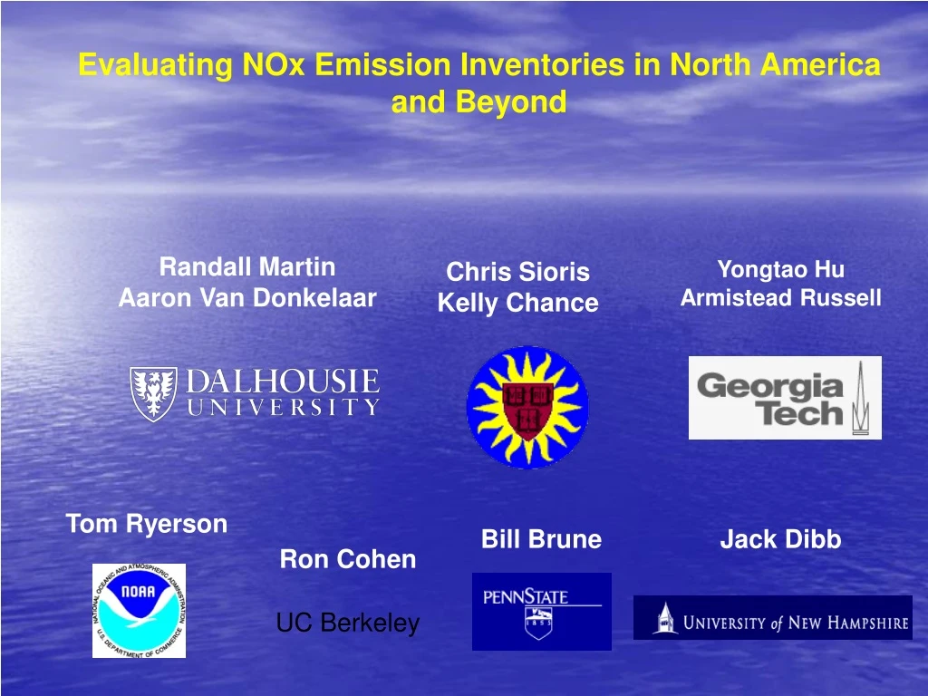 evaluating nox emission inventories in north