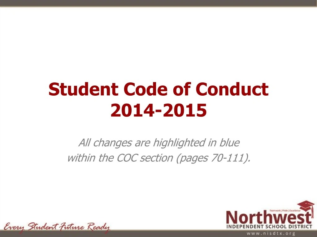 student code of conduct 2014 2015