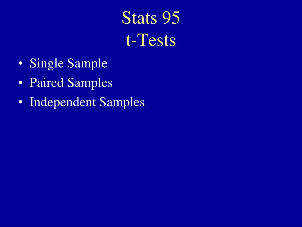 stats 95 t tests