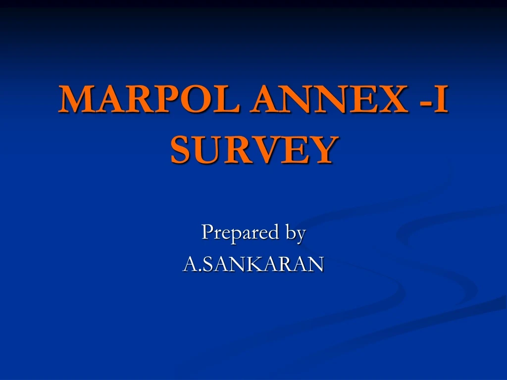 marpol annex i survey