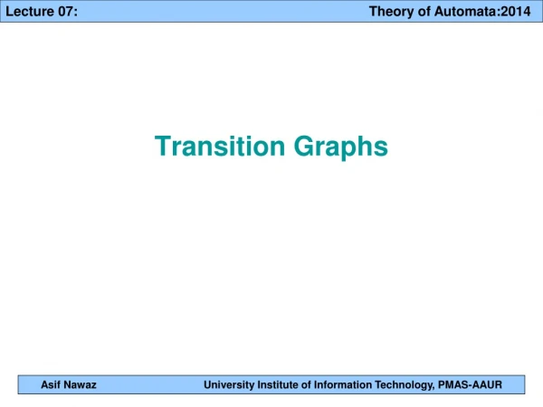 Transition Graphs