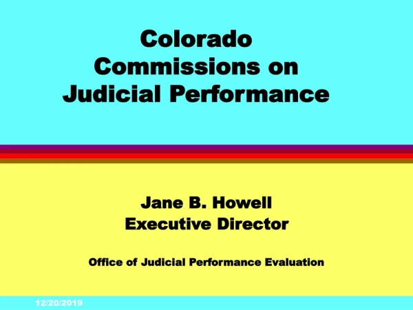 Colorado Commissions on  Judicial Performance