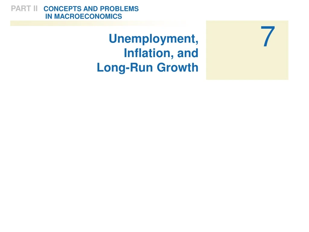 unemployment inflation and long run growth