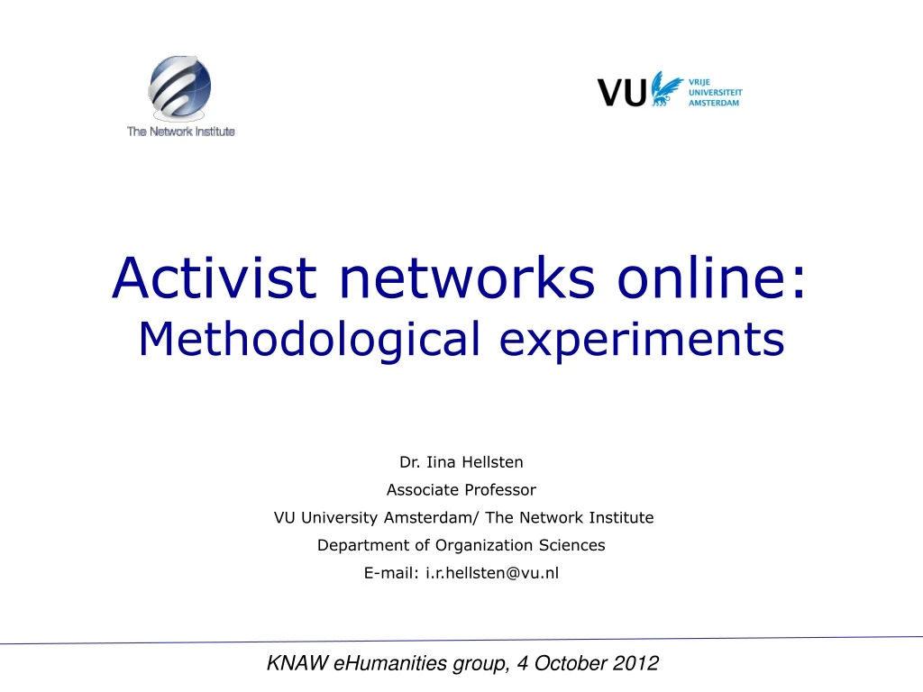 activist networks online methodological