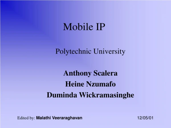 Mobile IP