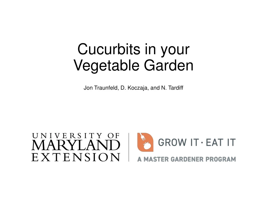 cucurbits in your vegetable garden