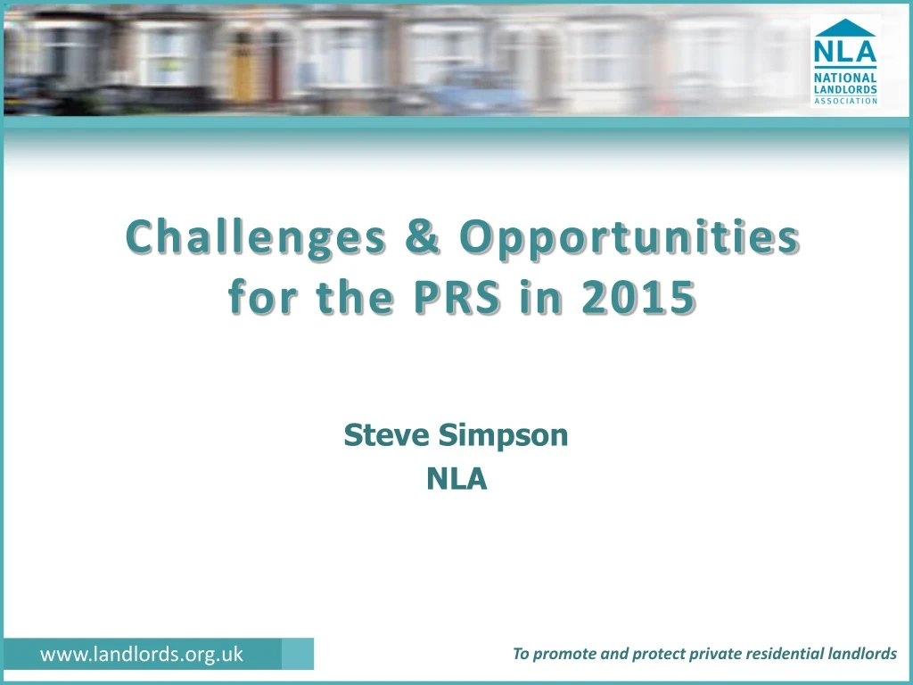 challenges opportunities for the prs in 2015